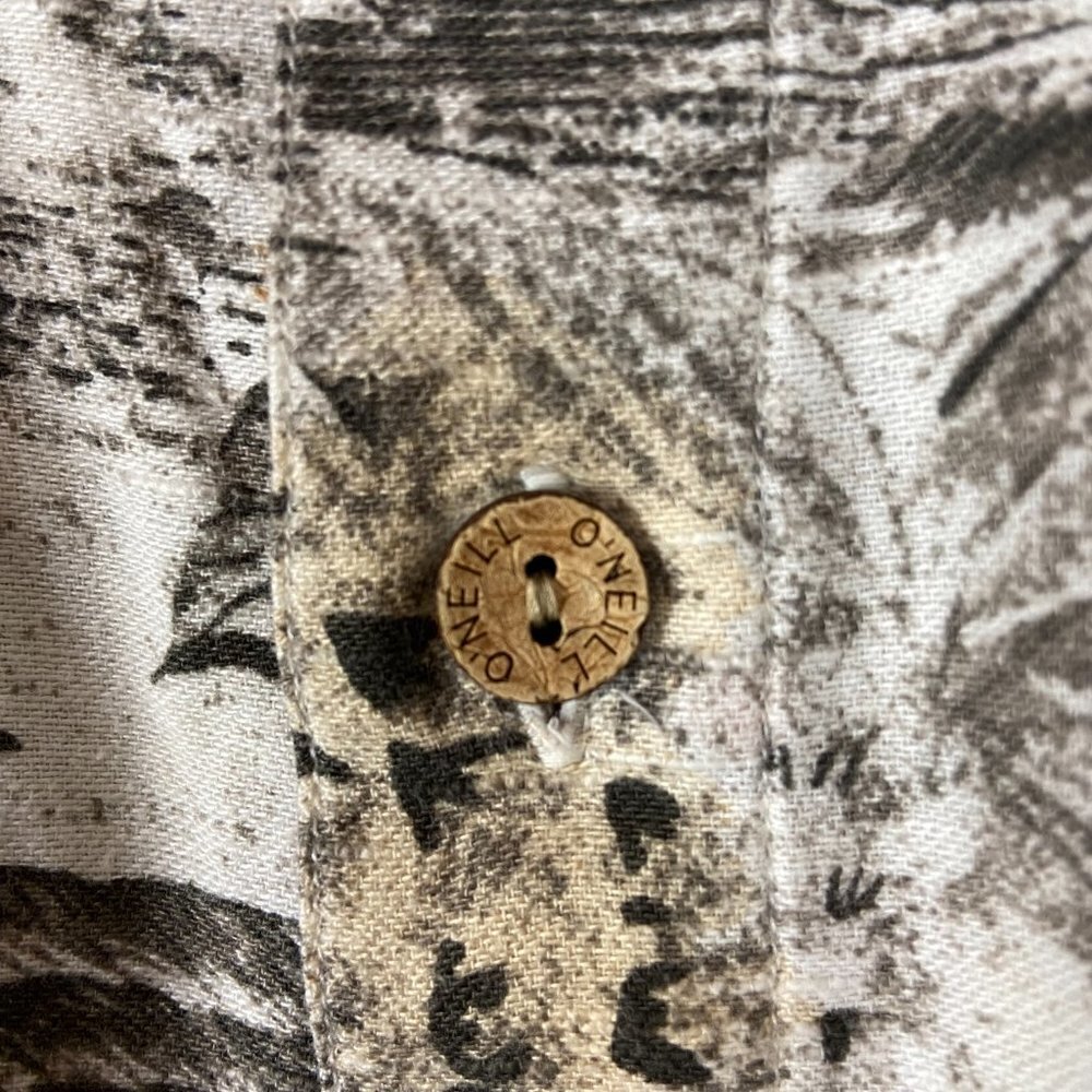 Sold* O'Neill Men's Casual Button Down Shirt - Orange Floral - Picture 5 of 8